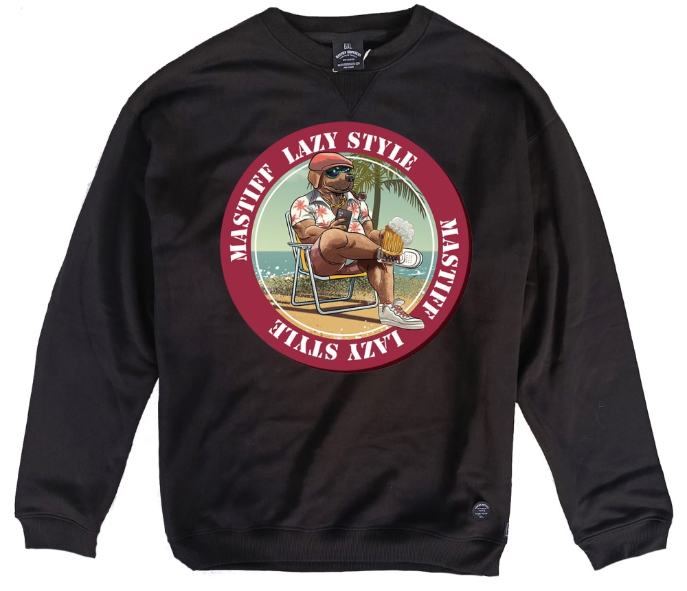 "Mastiff Lazy Style" bluza męska  regularny i duży rozmiar   