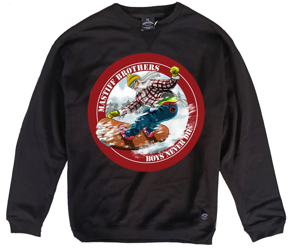 "Old Boy &  Snowboard" bluza męska  regularny i duży rozmiar    