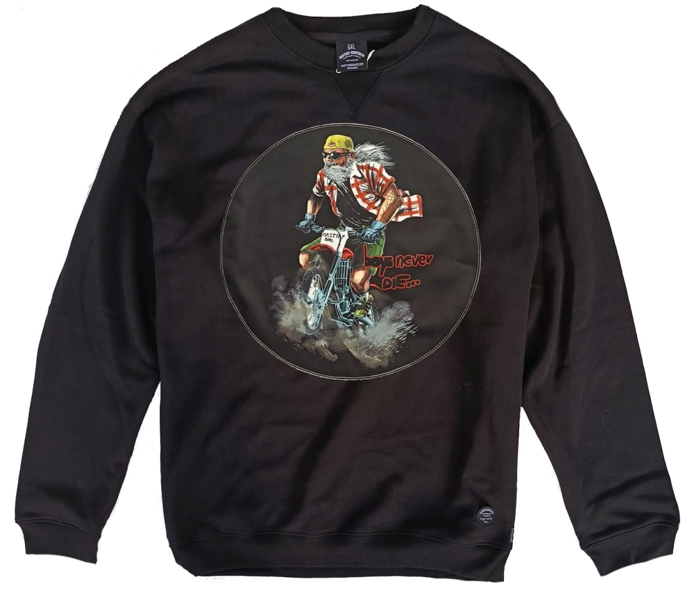 "Old Boy &  Motocross black" bluza męska  regularny i duży rozmiar     