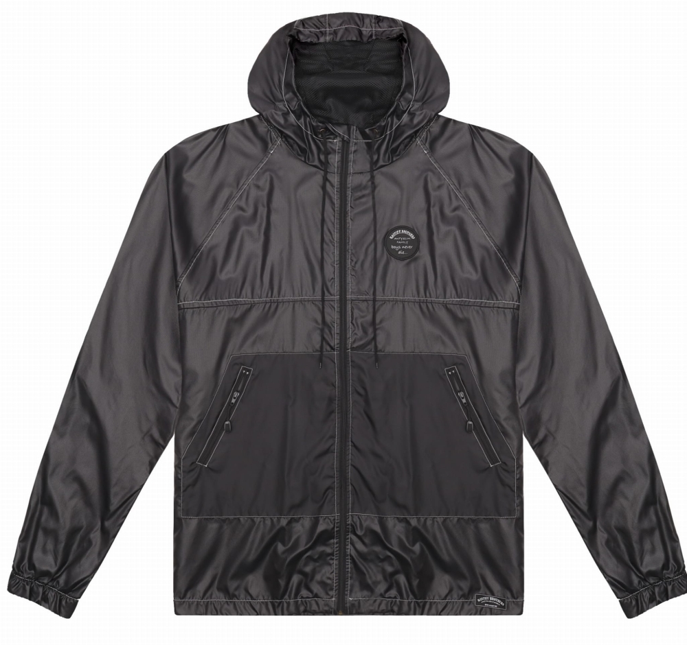 "Brooklyn" Summer Jacket Shine Black męska kurtka regularny i duży rozmiar 